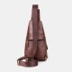 Men Genuine Leather Retro Business Casual Solid Color Leather Shoulder Bag Crossbody Bag Chest Bag Men Genuine Leather Retro Business Casual Solid Color Leather Shoulder Bag Crossbody Bag Chest Bag