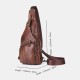 Men Genuine Leather Retro Business Casual Solid Color Leather Shoulder Bag Crossbody Bag Chest Bag Men Genuine Leather Retro Business Casual Solid Color Leather Shoulder Bag Crossbody Bag Chest Bag