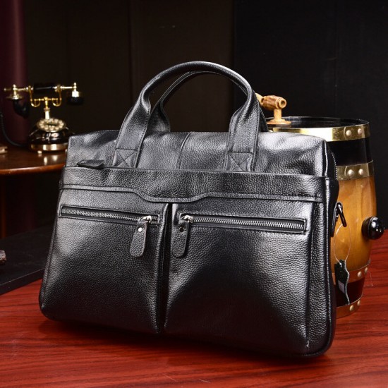 Men Genuine Leather Business Multi-carry 14 Inch Laptop Bag Briefcase Crossbody Bag Shoulder Bag Men Genuine Leather Business Multi-carry 14 Inch Laptop Bag Briefcase Crossbody Bag Shoulder Bag