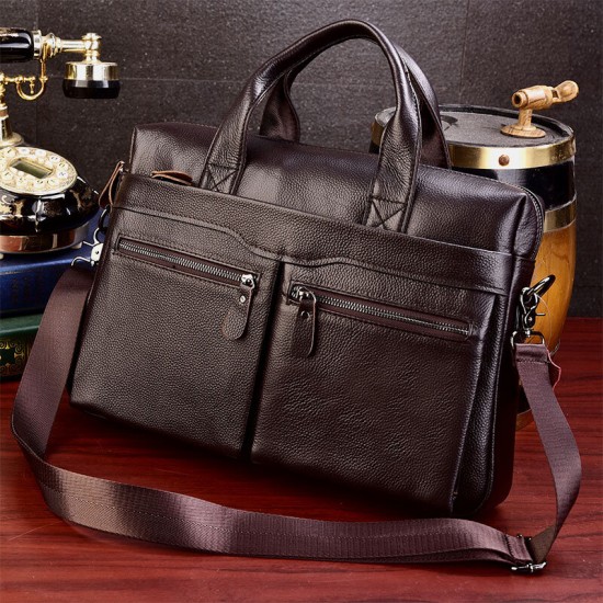 Men Genuine Leather Business Multi-carry 14 Inch Laptop Bag Briefcase Crossbody Bag Shoulder Bag Men Genuine Leather Business Multi-carry 14 Inch Laptop Bag Briefcase Crossbody Bag Shoulder Bag