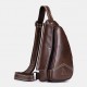 Men Genuine Leather Cowhide Triangle Shape Fashion Retro Business Shoulder Bag Chest Bag Men Genuine Leather Cowhide Triangle Shape Fashion Retro Business Shoulder Bag Chest Bag