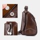 Men Genuine Leather Cowhide Triangle Shape Fashion Retro Business Shoulder Bag Chest Bag Men Genuine Leather Cowhide Triangle Shape Fashion Retro Business Shoulder Bag Chest Bag