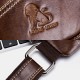 Men Genuine Leather Cowhide Triangle Shape Fashion Retro Business Shoulder Bag Chest Bag Men Genuine Leather Cowhide Triangle Shape Fashion Retro Business Shoulder Bag Chest Bag