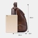Men Genuine Leather Cowhide Triangle Shape Fashion Retro Business Shoulder Bag Chest Bag Men Genuine Leather Cowhide Triangle Shape Fashion Retro Business Shoulder Bag Chest Bag