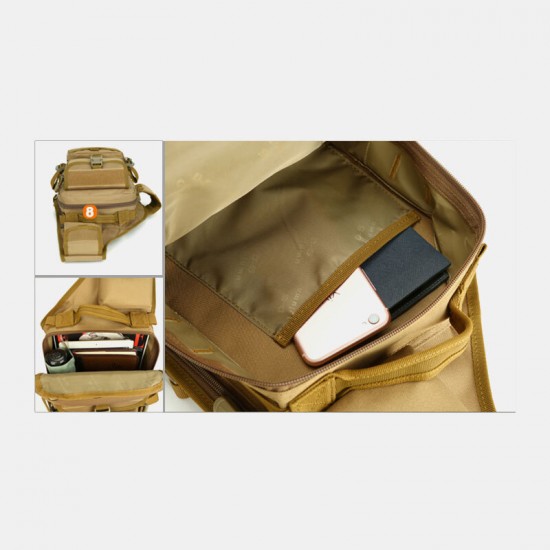 Men Nylon Tactical Camouflage Riding Camping Sport Outdoor Shoulder Bag Chest Bag Men Nylon Tactical Camouflage Riding Camping Sport Outdoor Shoulder Bag Chest Bag