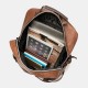 Men Faux Leather Large Capacity 16 Inch Laptop Bag School Bag Travel Backpack Men Faux Leather Large Capacity 16 Inch Laptop Bag School Bag Travel Backpack