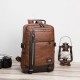 Men Faux Leather Large Capacity 16 Inch Laptop Bag School Bag Travel Backpack Men Faux Leather Large Capacity 16 Inch Laptop Bag School Bag Travel Backpack
