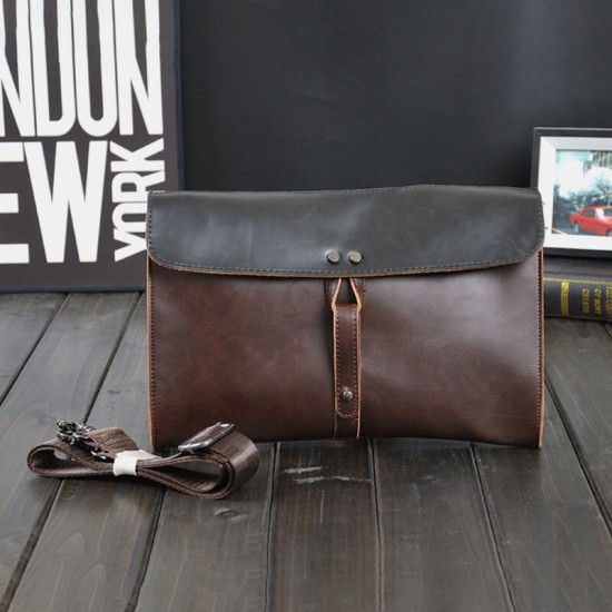 Men Faux Leather Retro Business Clutch Bag Casual Shoulder Bag Crossbody Bag Men Faux Leather Retro Business Clutch Bag Casual Shoulder Bag Crossbody Bag