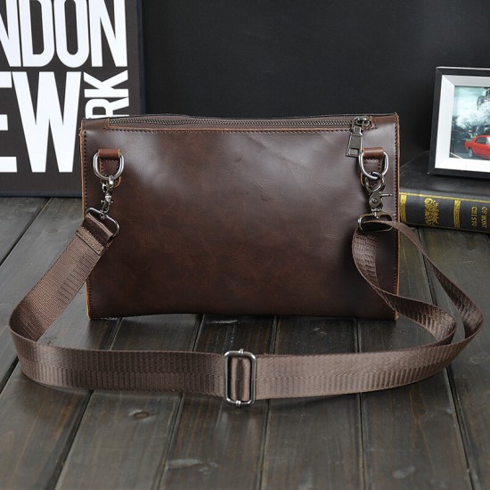 Men Faux Leather Retro Business Clutch Bag Casual Shoulder Bag Crossbody Bag Men Faux Leather Retro Business Clutch Bag Casual Shoulder Bag Crossbody Bag