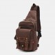 Men Genuine Leather And Canvas Travel Outdoor Carrying Bag Personal Crossbody Bag Chest Bag Men Genuine Leather And Canvas Travel Outdoor Carrying Bag Personal Crossbody Bag Chest Bag