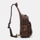 Men Genuine Leather And Canvas Travel Outdoor Carrying Bag Personal Crossbody Bag Chest Bag Men Genuine Leather And Canvas Travel Outdoor Carrying Bag Personal Crossbody Bag Chest Bag