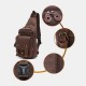 Men Genuine Leather And Canvas Travel Outdoor Carrying Bag Personal Crossbody Bag Chest Bag Men Genuine Leather And Canvas Travel Outdoor Carrying Bag Personal Crossbody Bag Chest Bag