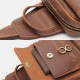 Men Genuine Leather Cowhide Retro Fashion Chest Bag Crossbody Bag Sling Bag Men Genuine Leather Cowhide Retro Fashion Chest Bag Crossbody Bag Sling Bag