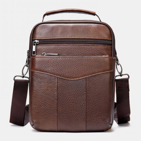Men Genuine Leather Retro Business Vertical Handbag Crossbody Bag Men Genuine Leather Retro Business Vertical Handbag Crossbody Bag
