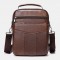 Men Genuine Leather Retro Business Vertical Handbag Crossbody Bag