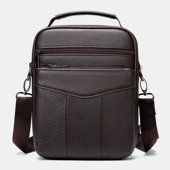 Men Genuine Leather Retro Business Vertical Handbag Crossbody Bag Men Genuine Leather Retro Business Vertical Handbag Crossbody Bag