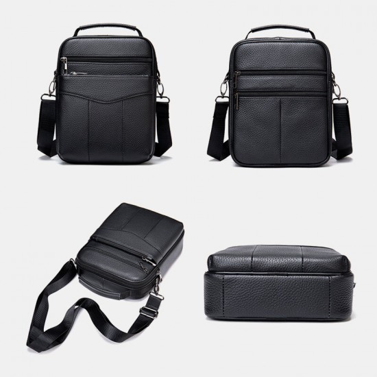 Men Genuine Leather Retro Business Vertical Handbag Crossbody Bag Men Genuine Leather Retro Business Vertical Handbag Crossbody Bag