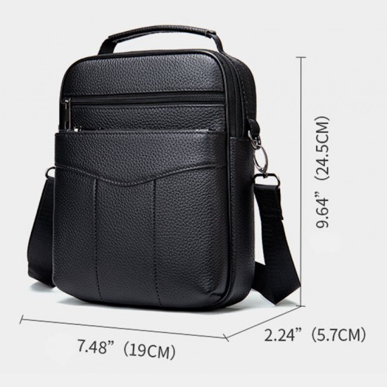 Men Genuine Leather Retro Business Vertical Handbag Crossbody Bag Men Genuine Leather Retro Business Vertical Handbag Crossbody Bag