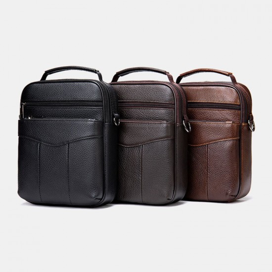 Men Genuine Leather Retro Business Vertical Handbag Crossbody Bag Men Genuine Leather Retro Business Vertical Handbag Crossbody Bag