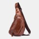 Men Genuine Leather Multi-Pocket Retro 9 Inch Large Capacity Waterproof Phone Chest Bags Crossbody Bag Men Genuine Leather Multi-Pocket Retro 9 Inch Large Capacity Waterproof Phone Chest Bags Crossbody Bag