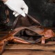 Men Genuine Leather Multi-Pocket Retro 9 Inch Large Capacity Waterproof Phone Chest Bags Crossbody Bag Men Genuine Leather Multi-Pocket Retro 9 Inch Large Capacity Waterproof Phone Chest Bags Crossbody Bag