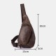 Men Genuine Leather Multi-Pocket Retro 9 Inch Large Capacity Waterproof Phone Chest Bags Crossbody Bag Men Genuine Leather Multi-Pocket Retro 9 Inch Large Capacity Waterproof Phone Chest Bags Crossbody Bag