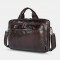 Men Genuine Leather Large Capacity Multifunction 4 Pen Loops 14 Inch Laptop Bag Messenger Bag Briefcases Crossbody Bags