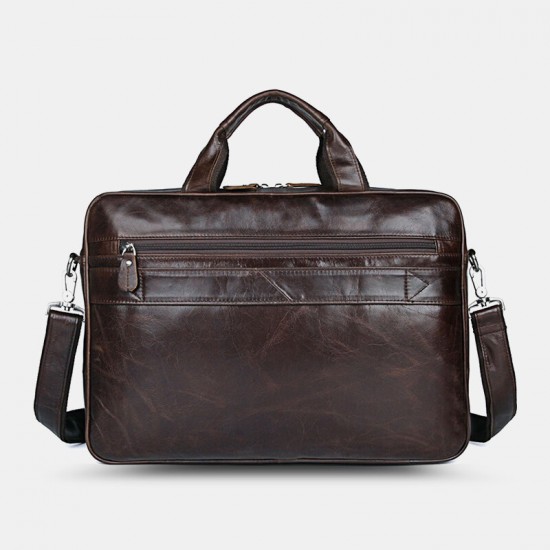 Men Genuine Leather Large Capacity Multifunction 4 Pen Loops 14 Inch Laptop Bag Messenger Bag Briefcases Crossbody Bags Men Genuine Leather Large Capacity Multifunction 4 Pen Loops 14 Inch Laptop Bag Messenger Bag Briefcases Crossbody Bags