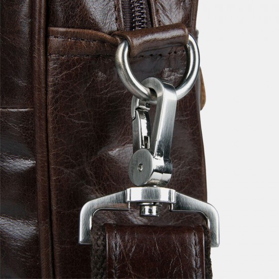 Men Genuine Leather Large Capacity Multifunction 4 Pen Loops 14 Inch Laptop Bag Messenger Bag Briefcases Crossbody Bags Men Genuine Leather Large Capacity Multifunction 4 Pen Loops 14 Inch Laptop Bag Messenger Bag Briefcases Crossbody Bags