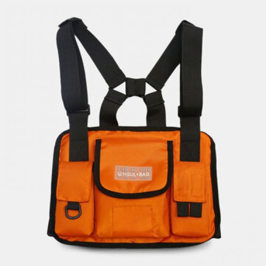 Unisex Oxford Cloth Letter Pattern Multi-Pocket Tactical Bag Chest Bag Backpack Unisex Oxford Cloth Letter Pattern Multi-Pocket Tactical Bag Chest Bag Backpack
