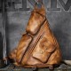 Ekphero Men Triangle Chest Bag Retro Pu Leather B6 Paratroopers Large Capacity Leather Soft Casual Bags Shoulder Bag Ekphero Men Triangle Chest Bag Retro Pu Leather B6 Paratroopers Large Capacity Leather Soft Casual Bags Shoulder Bag