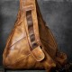 Ekphero Men Triangle Chest Bag Retro Pu Leather B6 Paratroopers Large Capacity Leather Soft Casual Bags Shoulder Bag Ekphero Men Triangle Chest Bag Retro Pu Leather B6 Paratroopers Large Capacity Leather Soft Casual Bags Shoulder Bag