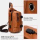 Men PU Leather Large Capacity Multifunction Headset Hole USB Charging Short Trip Sling Bags Crossbody Bag Chest Bag Men PU Leather Large Capacity Multifunction Headset Hole USB Charging Short Trip Sling Bags Crossbody Bag Chest Bag