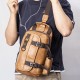 Men PU Leather Large Capacity Multifunction Headset Hole USB Charging Short Trip Sling Bags Crossbody Bag Chest Bag Men PU Leather Large Capacity Multifunction Headset Hole USB Charging Short Trip Sling Bags Crossbody Bag Chest Bag
