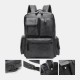 Men PU Leather Multi-pocket Breathable Backpack Retro Large Capacity 14 Inch Laptop Bag Men PU Leather Multi-pocket Breathable Backpack Retro Large Capacity 14 Inch Laptop Bag