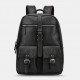 Men PU Leather Large Capacity Multi-pocket Vintage 14 Inch Laptop Backpack Men PU Leather Large Capacity Multi-pocket Vintage 14 Inch Laptop Backpack