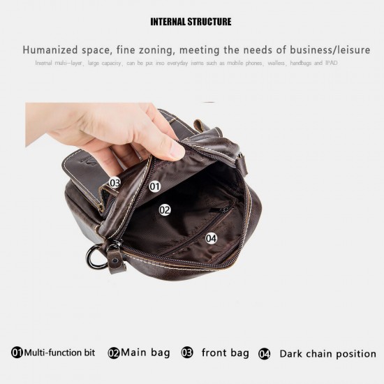 Men Genuine Leather Wear-resistant Large Capacity Vintage Cowhide Crossbody Bags Shoulder Bag Single Bag Men Genuine Leather Wear-resistant Large Capacity Vintage Cowhide Crossbody Bags Shoulder Bag Single Bag