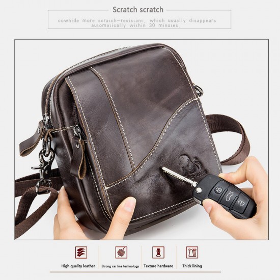 Men Genuine Leather Wear-resistant Large Capacity Vintage Cowhide Crossbody Bags Shoulder Bag Single Bag Men Genuine Leather Wear-resistant Large Capacity Vintage Cowhide Crossbody Bags Shoulder Bag Single Bag