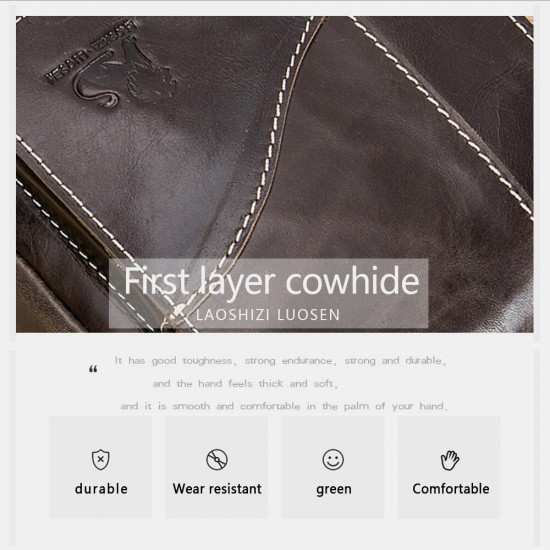 Men Genuine Leather Wear-resistant Large Capacity Vintage Cowhide Crossbody Bags Shoulder Bag Single Bag Men Genuine Leather Wear-resistant Large Capacity Vintage Cowhide Crossbody Bags Shoulder Bag Single Bag