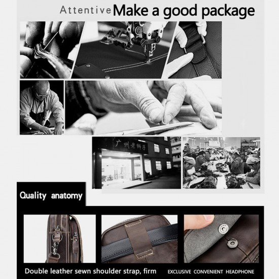 Men Genuine Leather Wear-resistant Large Capacity Vintage Cowhide Crossbody Bags Shoulder Bag Single Bag Men Genuine Leather Wear-resistant Large Capacity Vintage Cowhide Crossbody Bags Shoulder Bag Single Bag