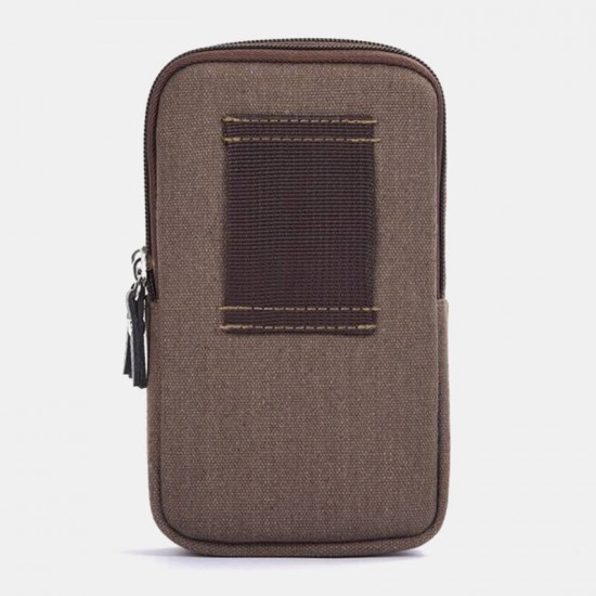 Men Canvas Multi-pocket Outdoor Sports 6.3 Inch Phone Bag Waist Bag Sling Bag Men Canvas Multi-pocket Outdoor Sports 6.3 Inch Phone Bag Waist Bag Sling Bag
