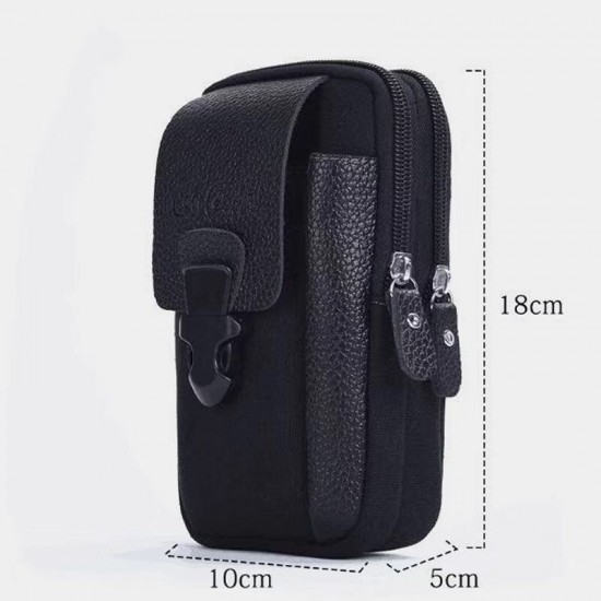 Men Canvas Multi-pocket Outdoor Sports 6.3 Inch Phone Bag Waist Bag Sling Bag Men Canvas Multi-pocket Outdoor Sports 6.3 Inch Phone Bag Waist Bag Sling Bag
