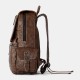 Men Stitching Large Capacity Waterproof PU Leather Backpack Retro Multi-pocket 15.6 Inch Laptop Bag Men Stitching Large Capacity Waterproof PU Leather Backpack Retro Multi-pocket 15.6 Inch Laptop Bag