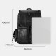 Men Stitching Large Capacity Waterproof PU Leather Backpack Retro Multi-pocket 15.6 Inch Laptop Bag Men Stitching Large Capacity Waterproof PU Leather Backpack Retro Multi-pocket 15.6 Inch Laptop Bag