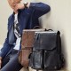 Men Stitching Large Capacity Waterproof PU Leather Backpack Retro Multi-pocket 15.6 Inch Laptop Bag Men Stitching Large Capacity Waterproof PU Leather Backpack Retro Multi-pocket 15.6 Inch Laptop Bag
