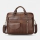 Men Genuine Leather Multi-pocket Vintage 14 Inch Laptop Bag Briefcases Crossbody Bag Shoulder Bag Handbag Men Genuine Leather Multi-pocket Vintage 14 Inch Laptop Bag Briefcases Crossbody Bag Shoulder Bag Handbag