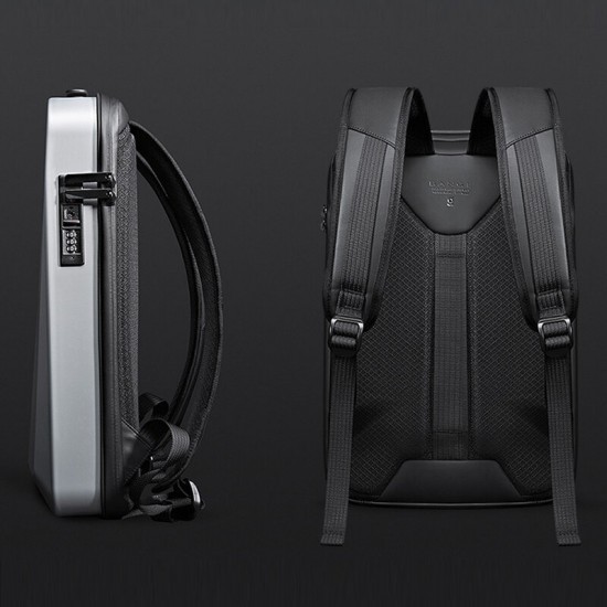 Men 15.6 inch Computer Bag Business Waterproof USB Charging Port Password Lock Anti-theft Plastic Hard Shell Large Capacity Backpack Men 15.6 inch Computer Bag Business Waterproof USB Charging Port Password Lock Anti-theft Plastic Hard Shell Large Capacity Backpack