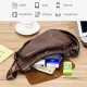 Men Genuine Leather Earphone Hole Design Large Capacity Vintage Chest Bag Cowhide Shoulder Crossbody Bag Men Genuine Leather Earphone Hole Design Large Capacity Vintage Chest Bag Cowhide Shoulder Crossbody Bag
