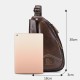Men Genuine Leather Earphone Hole Design Large Capacity Vintage Chest Bag Cowhide Shoulder Crossbody Bag Men Genuine Leather Earphone Hole Design Large Capacity Vintage Chest Bag Cowhide Shoulder Crossbody Bag