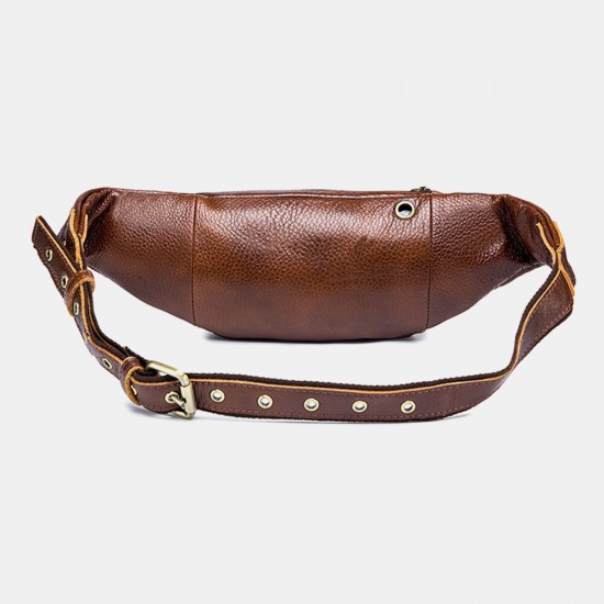Men Genuine Leather Multifunctional Headphone Hole Vintage Phone Bag Waist Bag Chest Bag Crossbody Bag Shoulder Bag Men Genuine Leather Multifunctional Headphone Hole Vintage Phone Bag Waist Bag Chest Bag Crossbody Bag Shoulder Bag